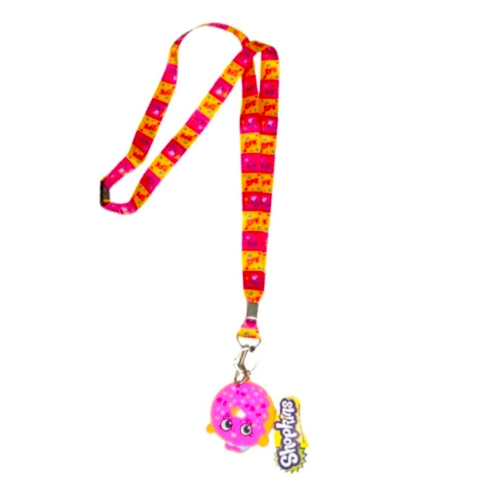 Shopkins D'Lish Donut Lanyard Keychain & Charm